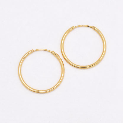 Stainless steel gold 1.5mm hoop earring - SSHOOP-G-1.5MM