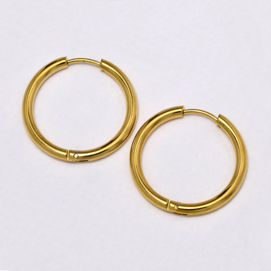 Stainless steel 2.5mm hoop earring - SSHOOP-G-2.5MM