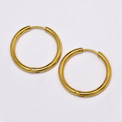 Stainless steel 2.5mm hoop earring - SSHOOP-G-2.5MM
