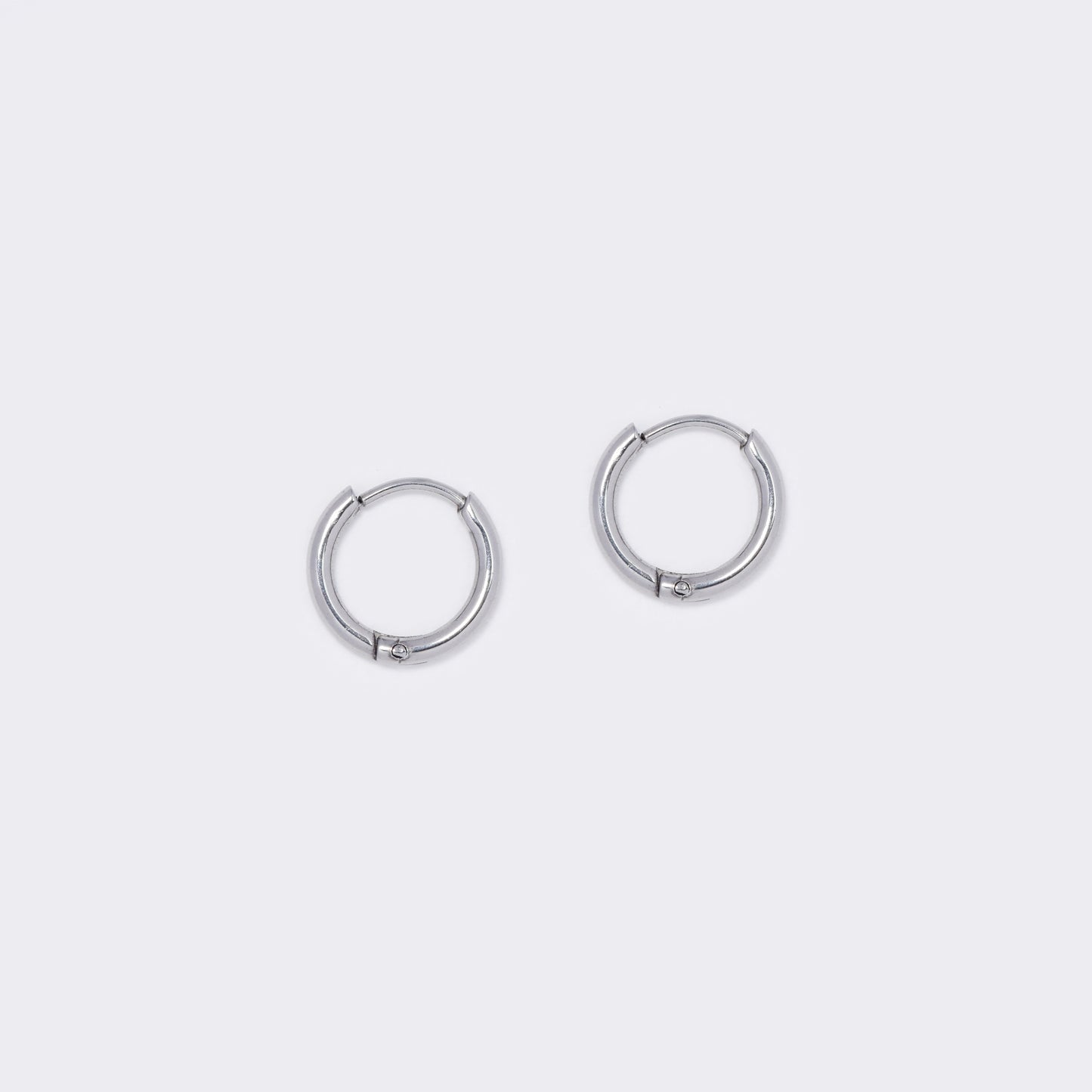 Stainless steel silver 1.5mm hoop earring - SSHOOP-S-1.5MM