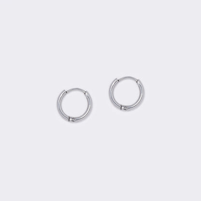 Stainless steel silver 1.5mm hoop earring - SSHOOP-S-1.5MM