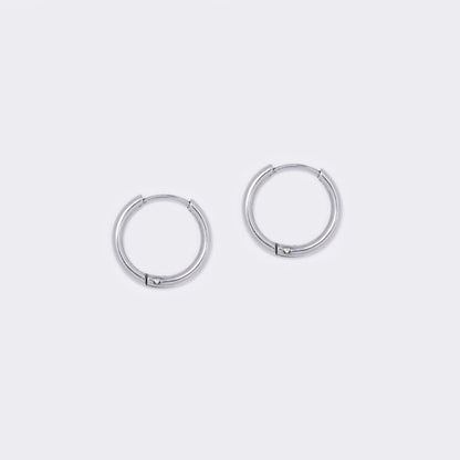 Stainless steel silver 1.5mm hoop earring - SSHOOP-S-1.5MM