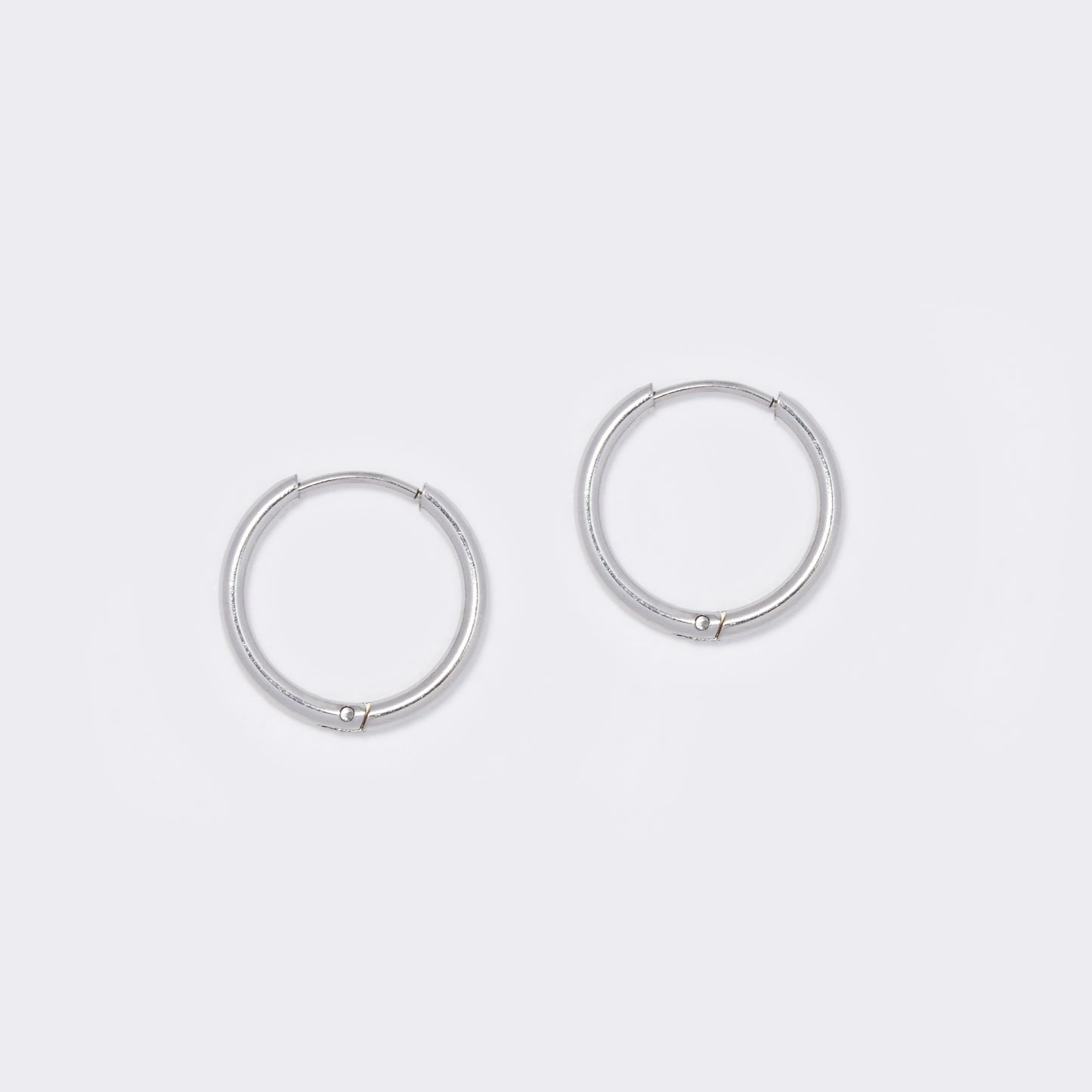 Stainless steel silver 1.5mm hoop earring - SSHOOP-S-1.5MM