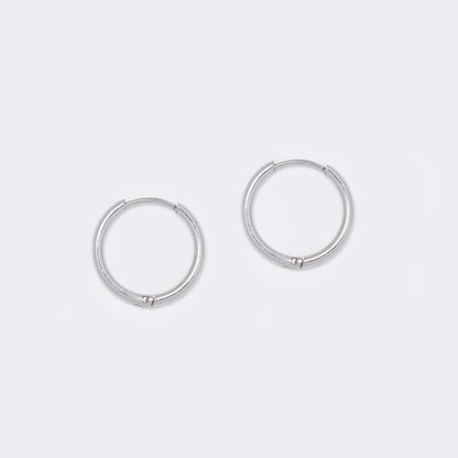 Stainless steel silver 1.5mm hoop earring - SSHOOP-S-1.5MM