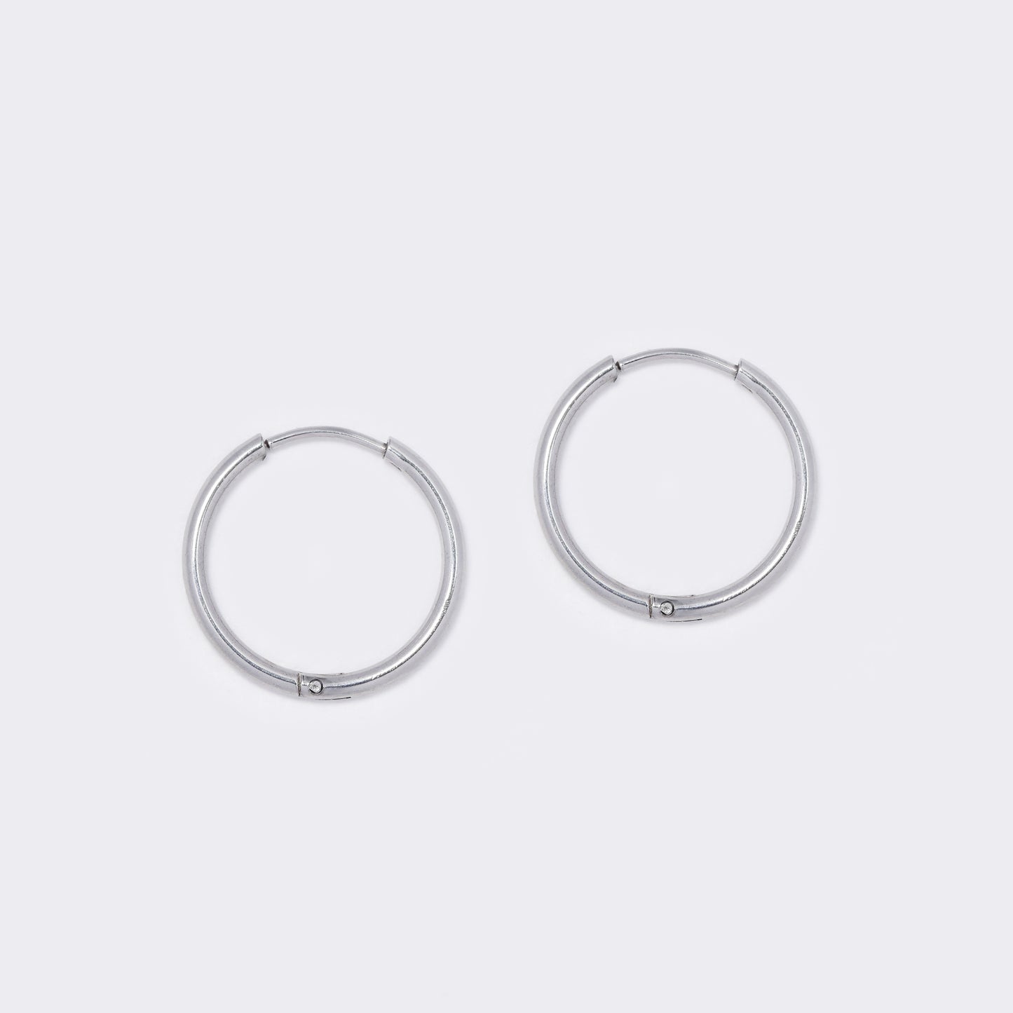 Stainless steel silver 1.5mm hoop earring - SSHOOP-S-1.5MM