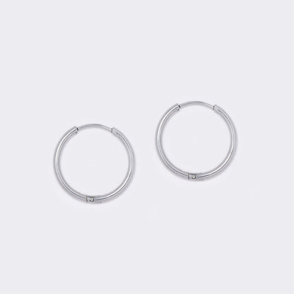 Stainless steel silver 1.5mm hoop earring - SSHOOP-S-1.5MM