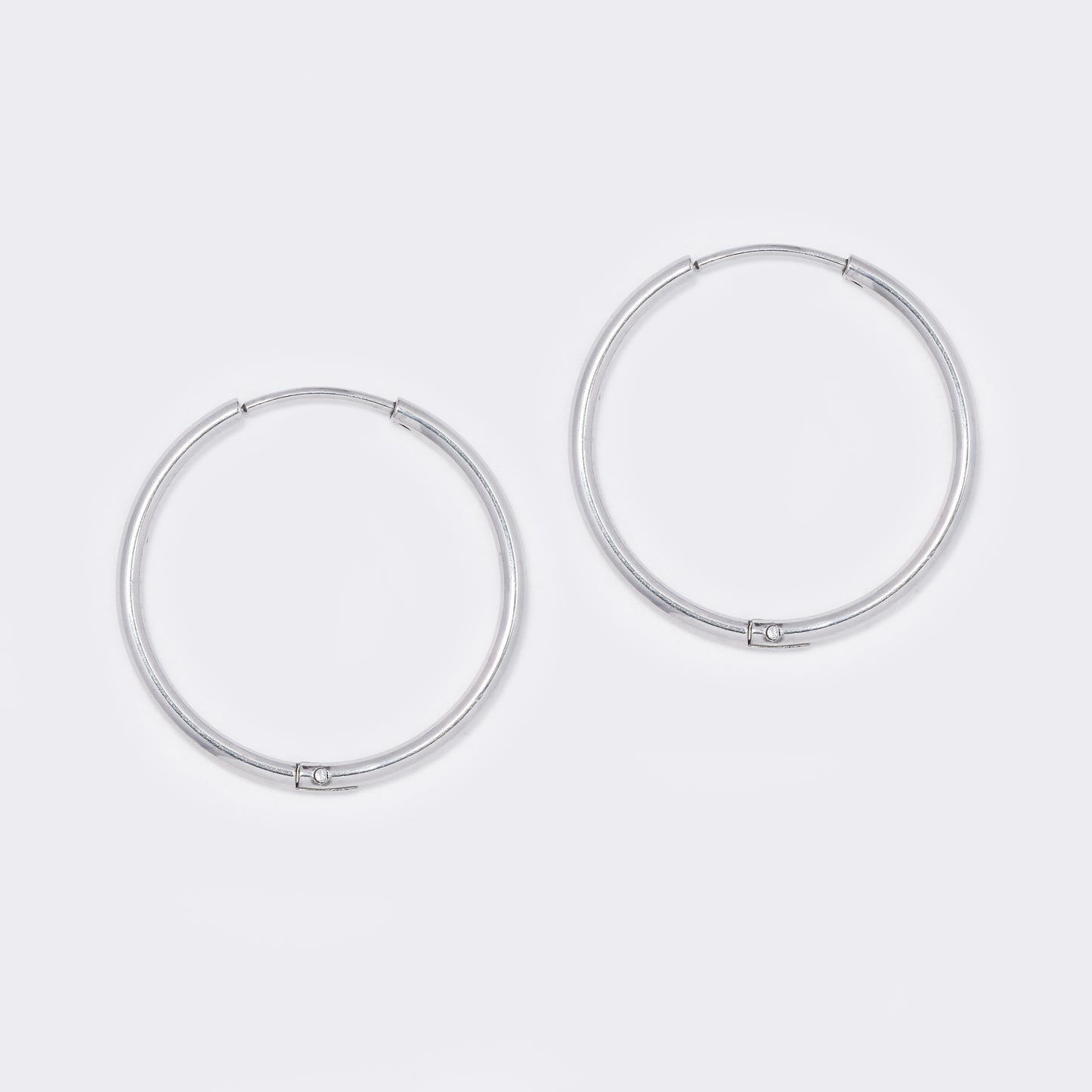 Stainless steel silver 1.5mm hoop earring - SSHOOP-S-1.5MM