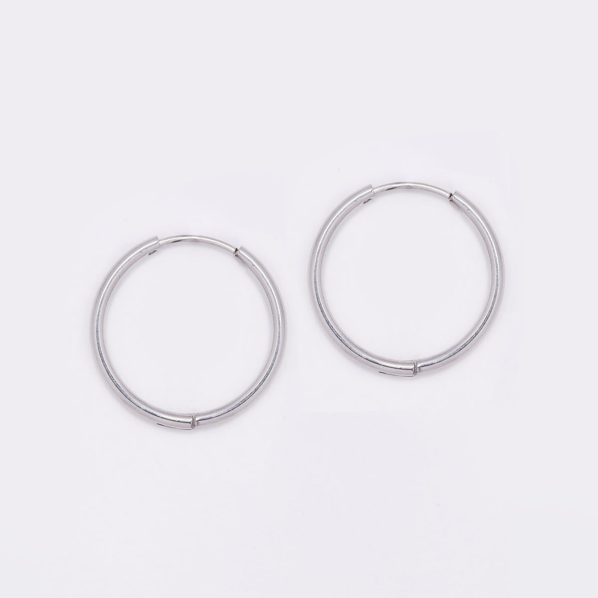 Stainless steel silver 1.5mm hoop earring - SSHOOP-S-1.5MM