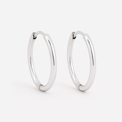 Stainless steel 2mm silver hoop earring - SSHOOP-S-2MM