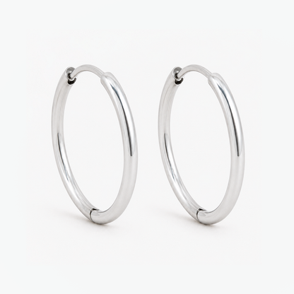 Stainless steel 2mm silver hoop earring - SSHOOP-S-2MM