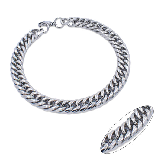 Stainless steel chunky  tight curb bracelet - SSMB2811