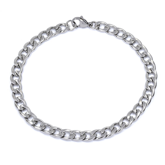 Stainless steel 22cm x 6mm curb bracelet - SSMB2889
