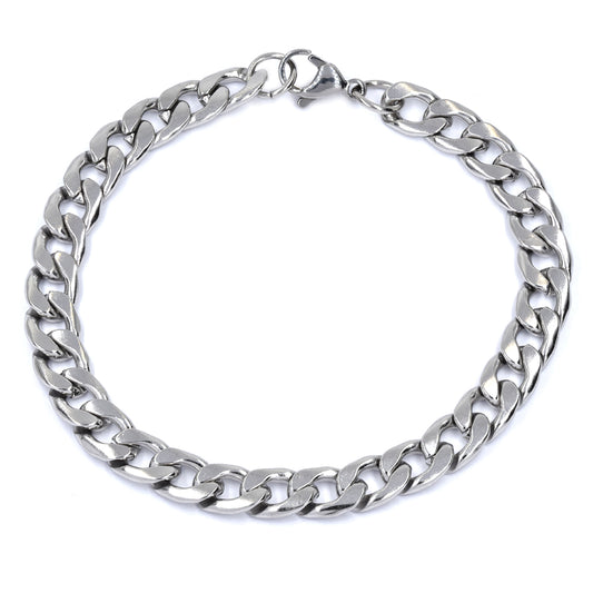 Stainless steel 22cm x 8mm curb bracelet - SSMB2891