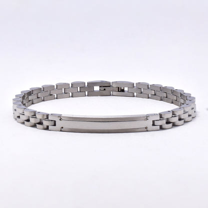 SSMB3012 - Steel 21cm x 6mm ID bracelet
