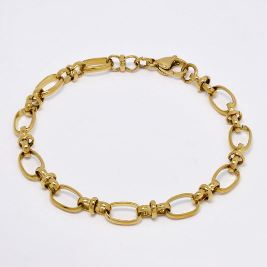 SSMB3039 - Steel 19cm x 7mm multi link chunky bracelet