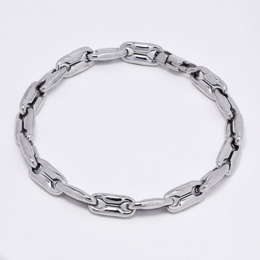 SSMB3132 - Steel 21.5cm x 7mm chunky gucci link bracelet