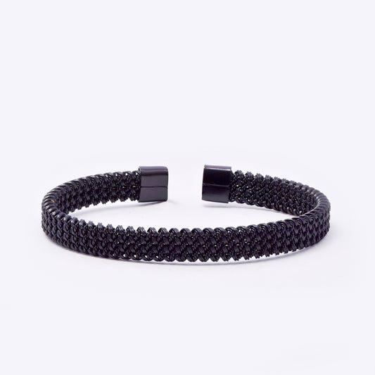 SSMB3187 - Steel 8mm wide mesh cuff bangle