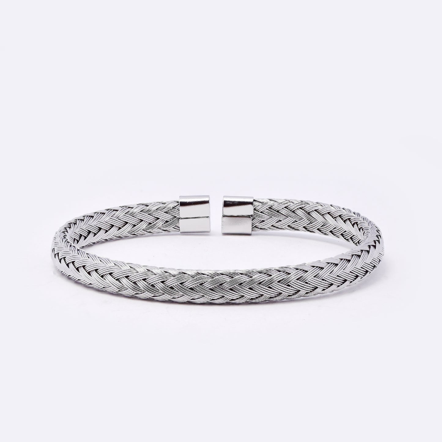 SSMB3196 - Steel 6mm wide cable cuff bangle
