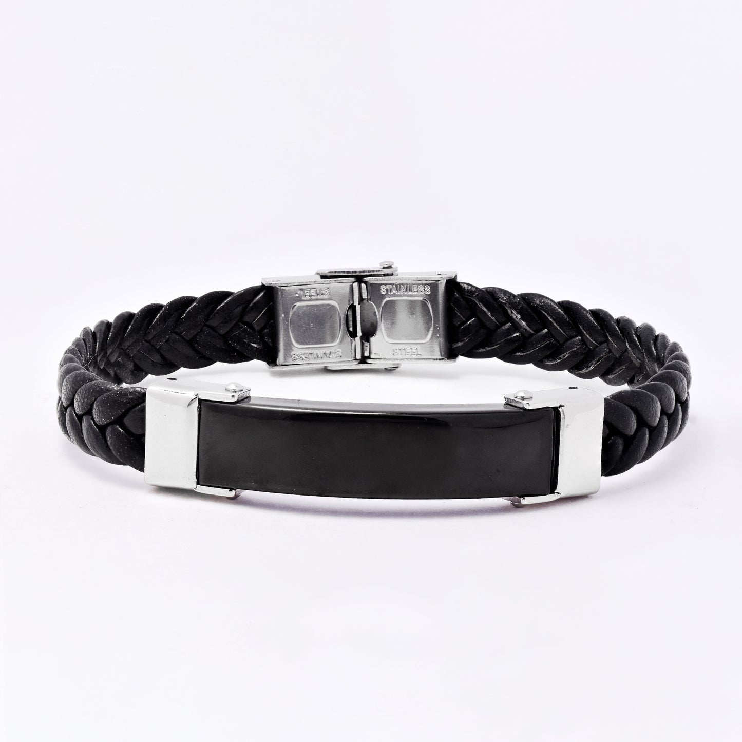 SSMB3212 - Steel 22cm x 9mm ID weave bracelet