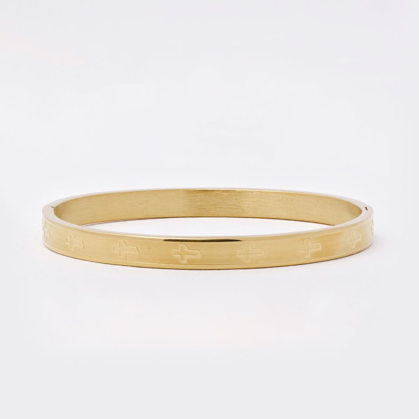 SSMB3223 - Steel 59mm x 49mm x 6mm hinged cross bangle