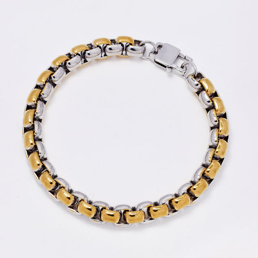 SSMB3282 - Steel 21.5cm x 8mm chunky rolo bracelet
