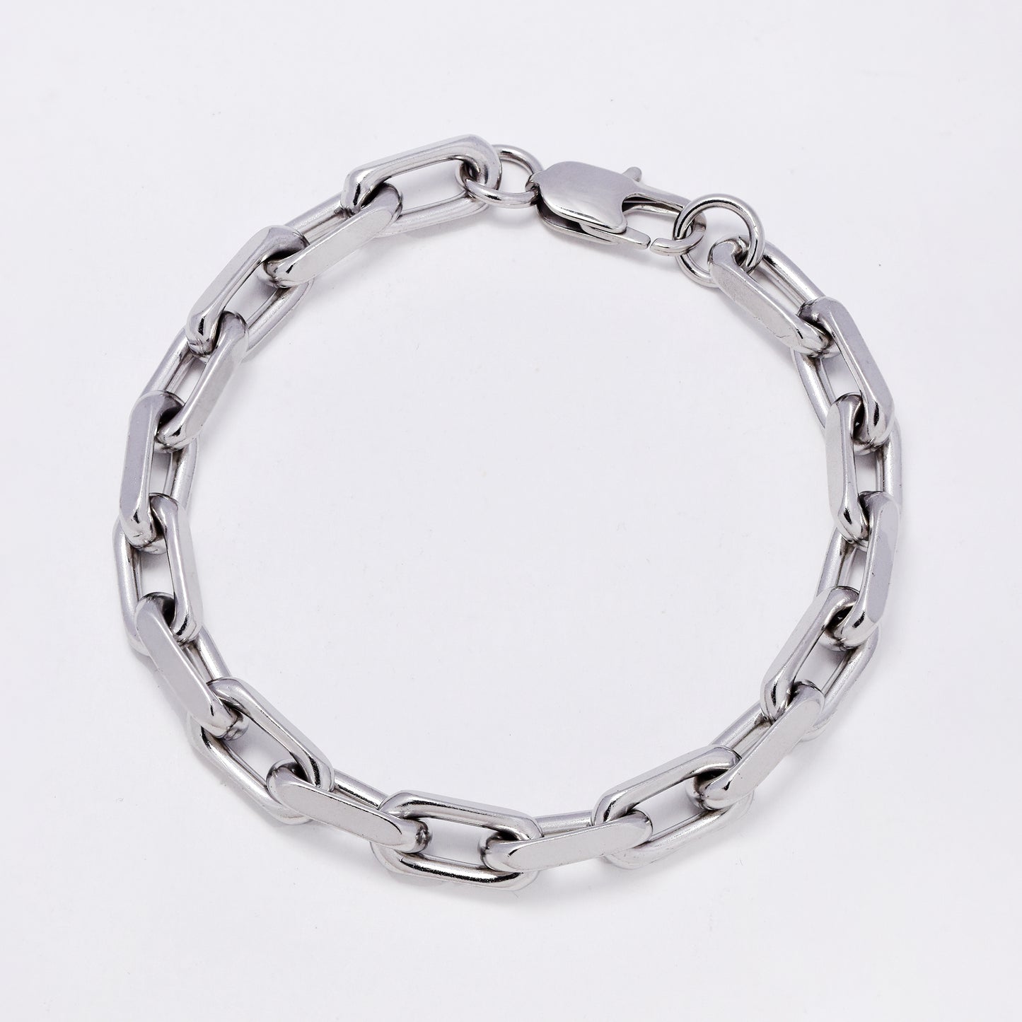 SSMB3284 - Steel 20.5cm x 7mm chunky oval link bracelet