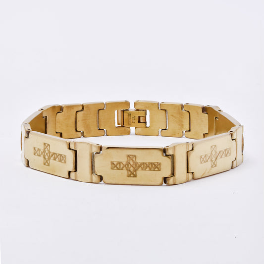 SSMB3319 - Steel 22cm x 11.5mm Cross watchstrap bracelet