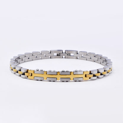 SSMB3323 - Steel 22cm x 6mm watchstrap ID bracelet