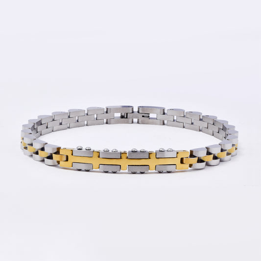 SSMB3323 - Steel 22cm x 6mm watchstrap ID bracelet