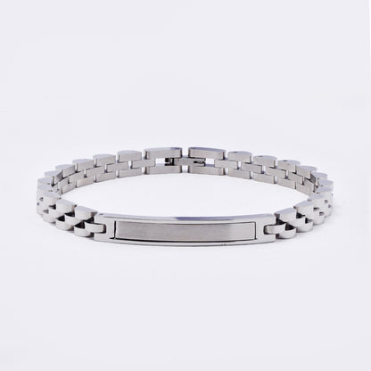 SSMB3324 - Steel 22cm x 6mm watchstrap ID bracelet