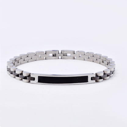 SSMB3324 - Steel 22cm x 6mm watchstrap ID bracelet