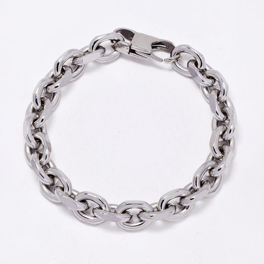 SSMB3409 - Steel 21.5cm x 9mm chunky cable bracelet