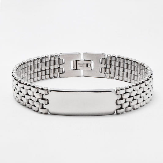SSMB3462 - Steel 22.3cm x 13mm watch-strap ID bracelet