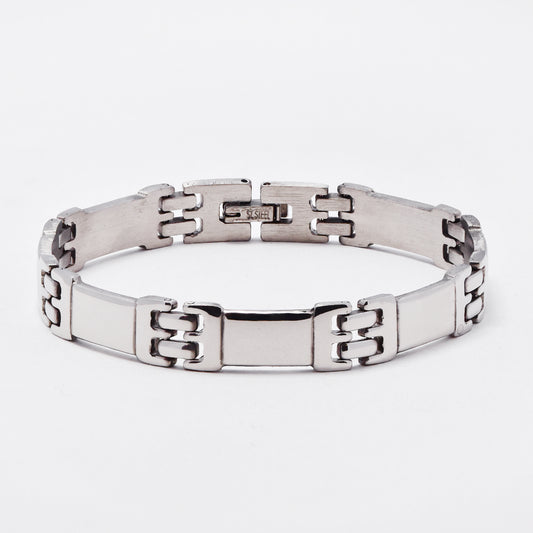 SSMB3465 - Steel 21cm x 10mm fancy link bracelet