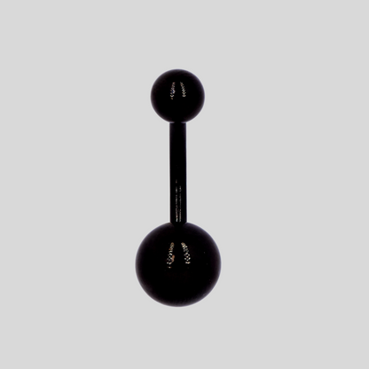 Stainless steel double ball belly ring - SSMBJ2011