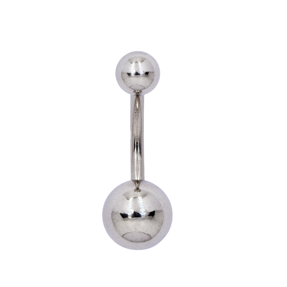 Stainless steel double ball belly ring - SSMBJ2011