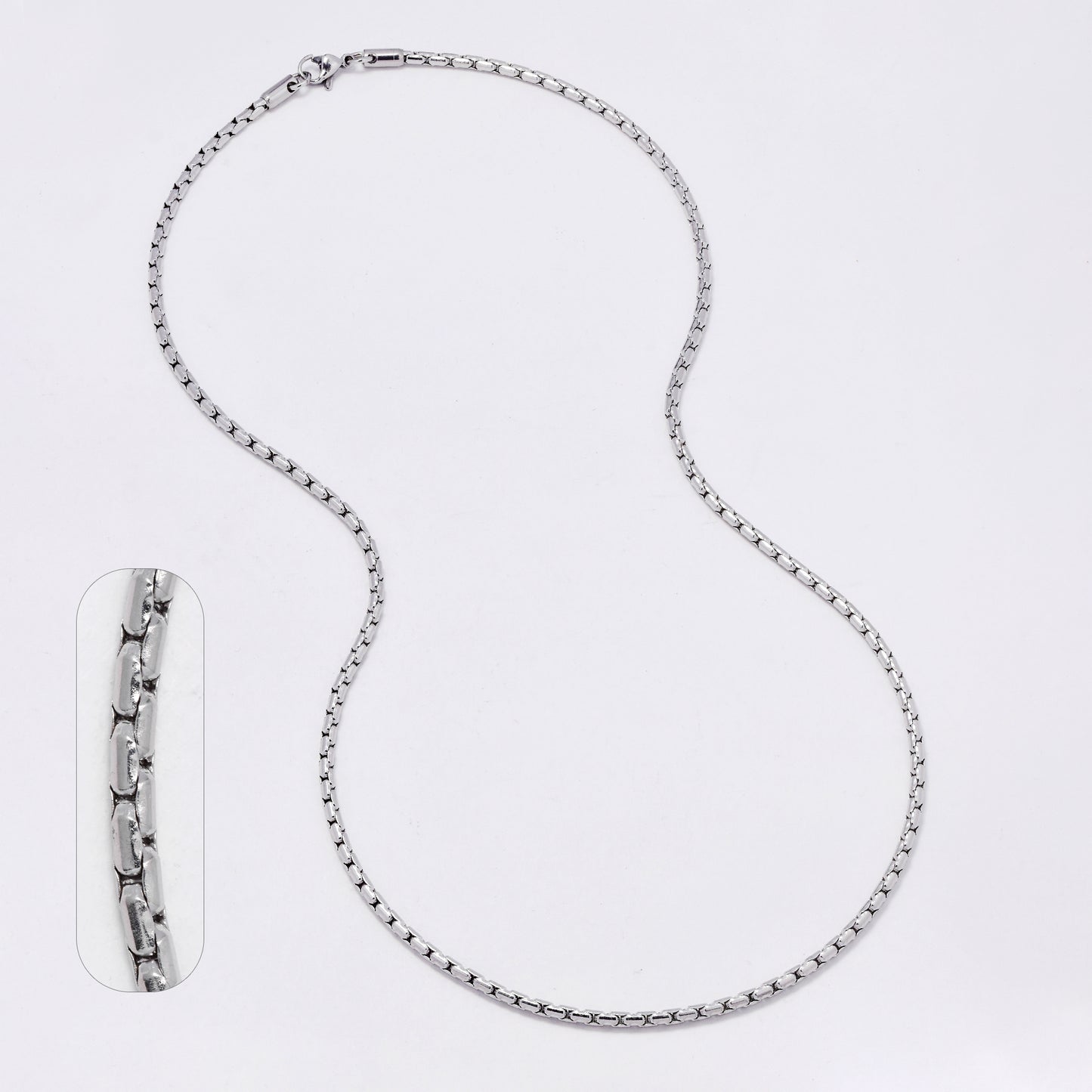 SSMC3357 - Steel 55cm x 2.5mm elongated box chain