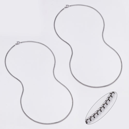 SSMC3359 - Steel 2-Pack 50cm x 2.5mm rounded box chain