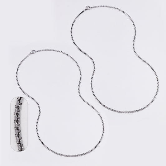 SSMC3359 - Steel 2-Pack 50cm x 2.5mm rounded box chain
