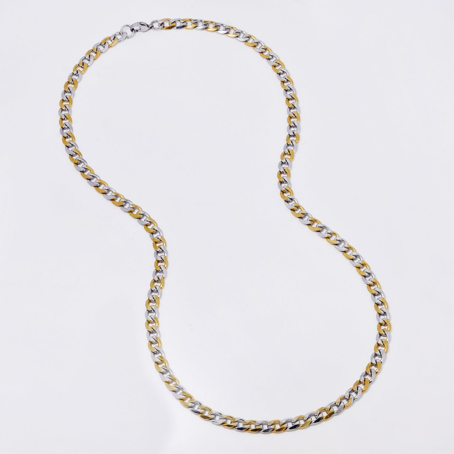 SSMC3362 - Steel 59cm x 6mm two-toned curb chain