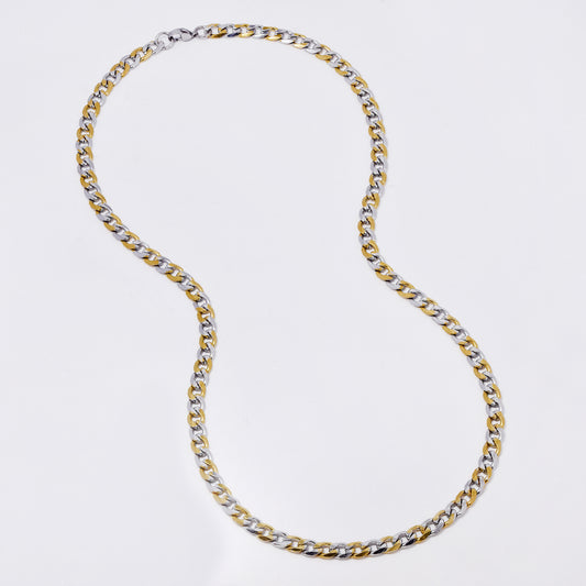 SSMC3362 - Steel 59cm x 6mm two-toned curb chain