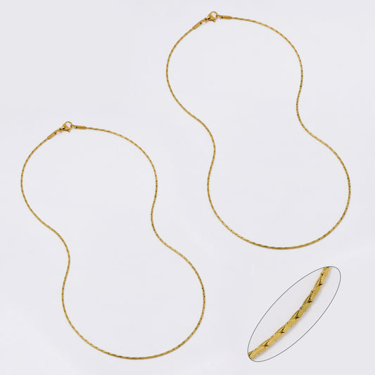 SSMC3365 - Steel 2-Pack 45cm x 1.2mm elongated box chain