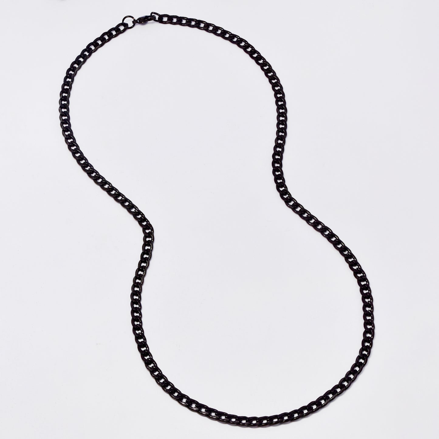SSMC3368 - Steel 60cm x 5mm gunmetal plated textured curb chain