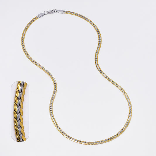 SSMC3374 - Steel 49.5cm x 4mm textured tight curb chain