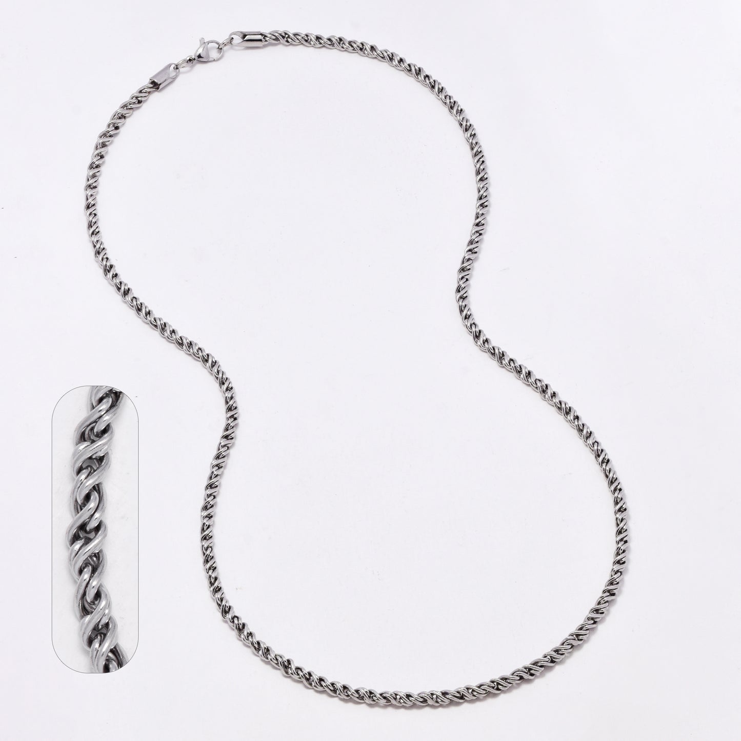 SSMC3408 - Steel 60cm x 4mm twisted link chain