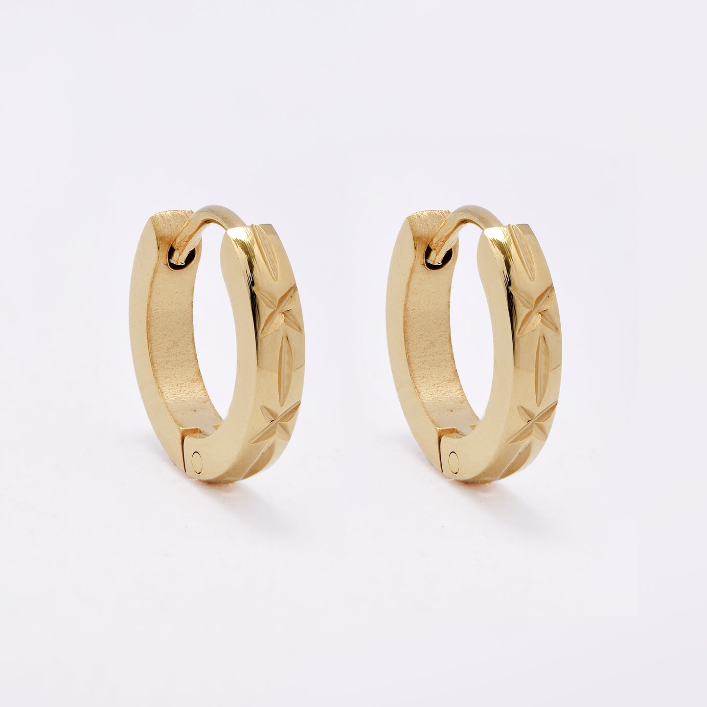 SSME3246 - Steel 13mm x 2.5mm huggie earring