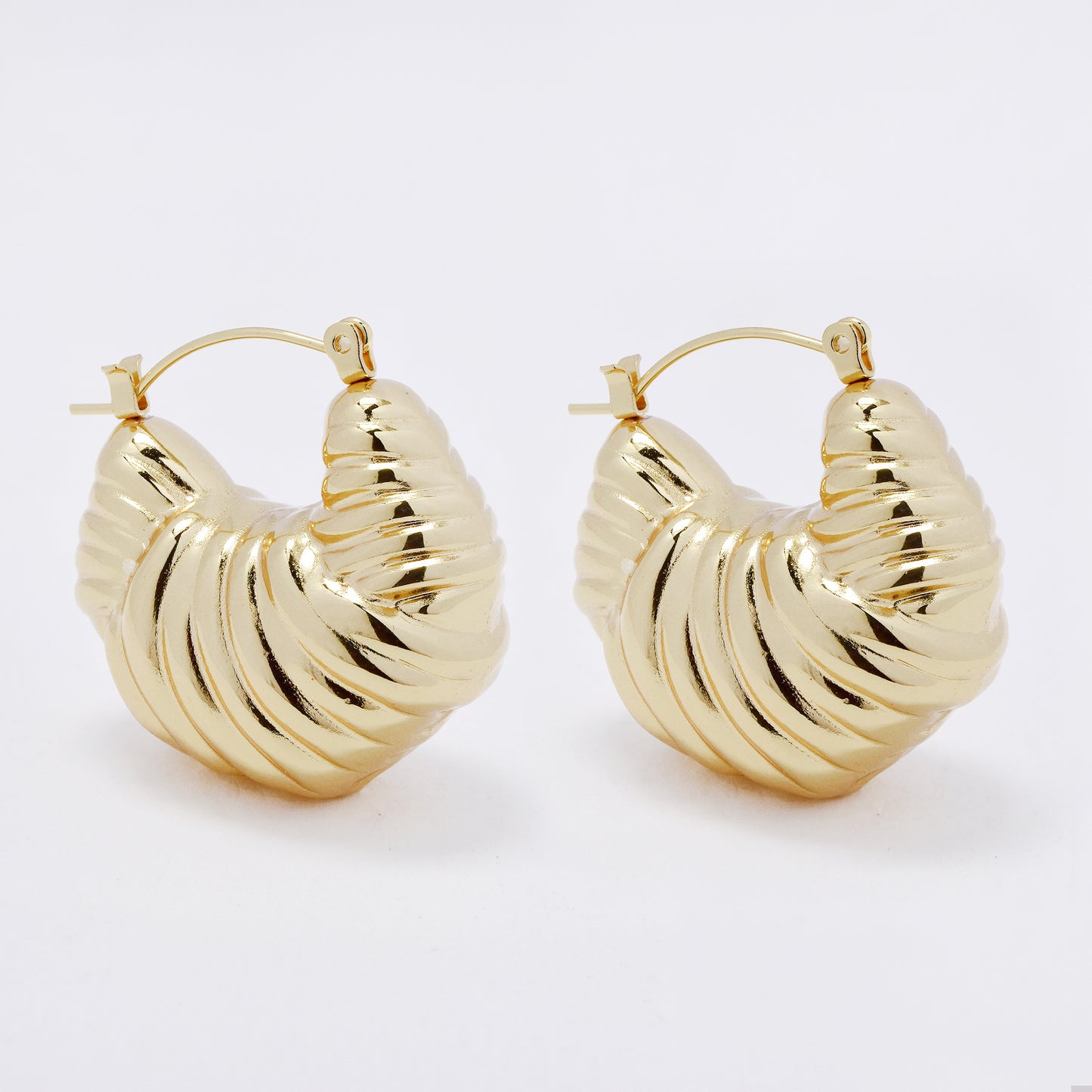 SSME3260 - Steel 29mm x 30mm x 16mm chunky creole hoop earring