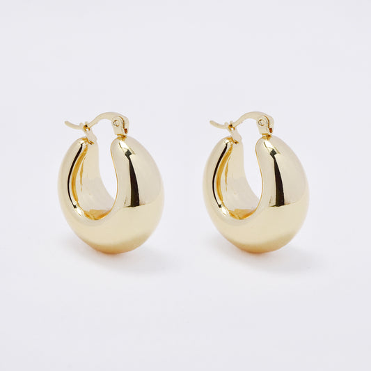 SSME3261 - Steel 25mm x 22mm x 12mm chunky hoop earring