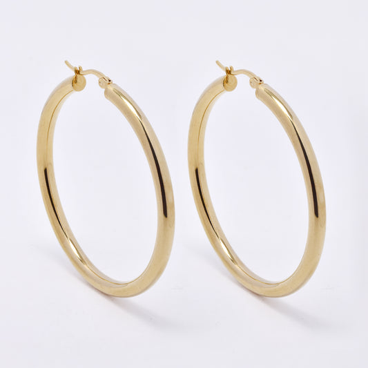 SSME3308 - Steel 54mm x 4mm hoop earring