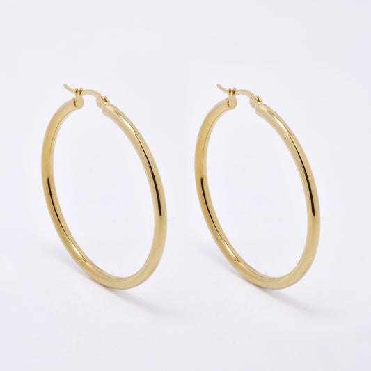 SSME3310 - Steel 46.5mm x 3mm hoop earring